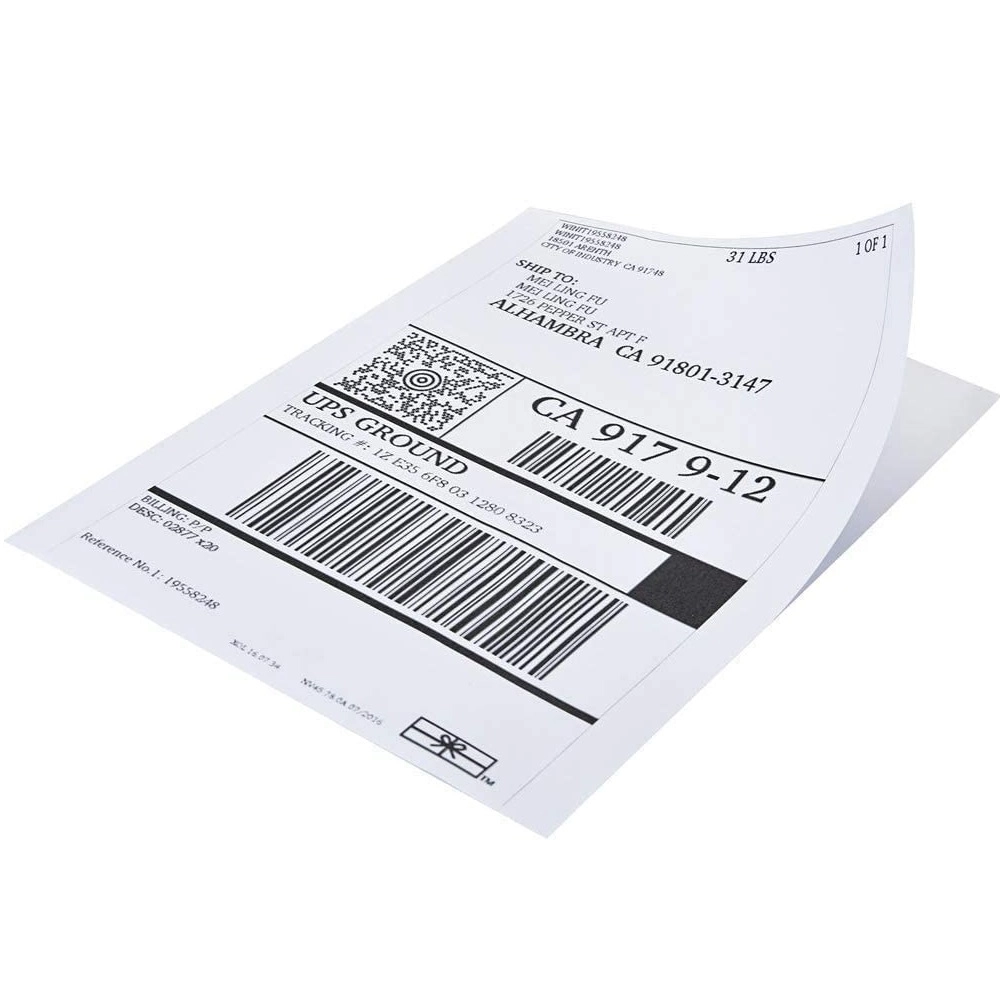 الجملة 4×6 لفة تسمية حرارية مباشرة