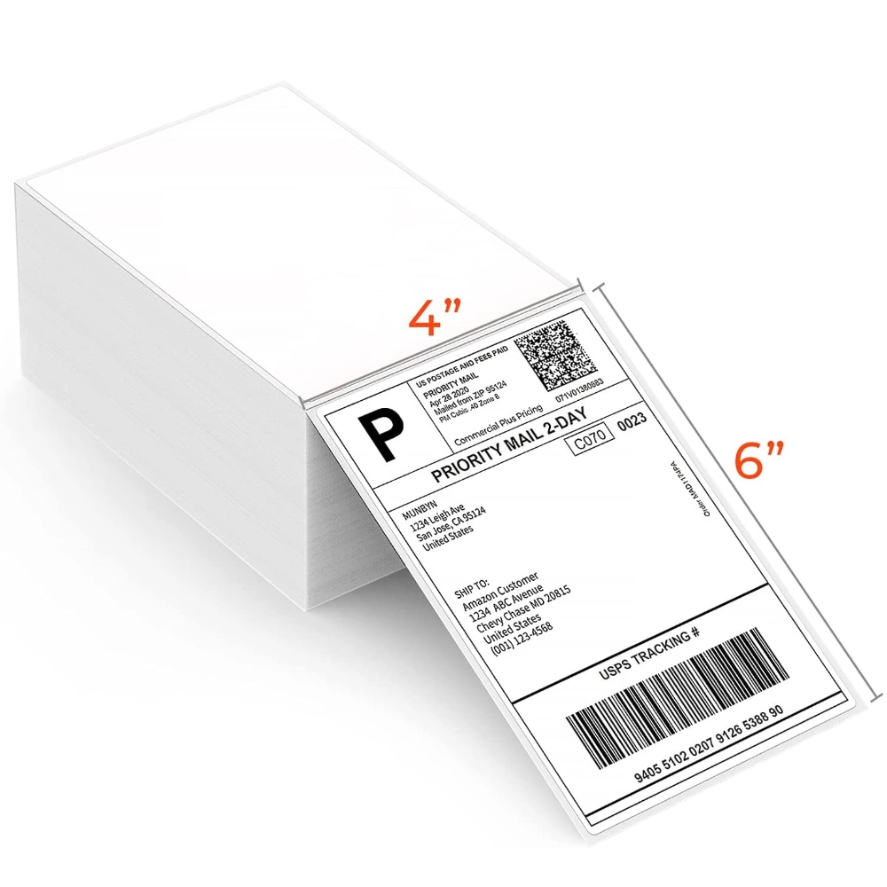 4×6 لفة الملصقات الحرارية المباشرة