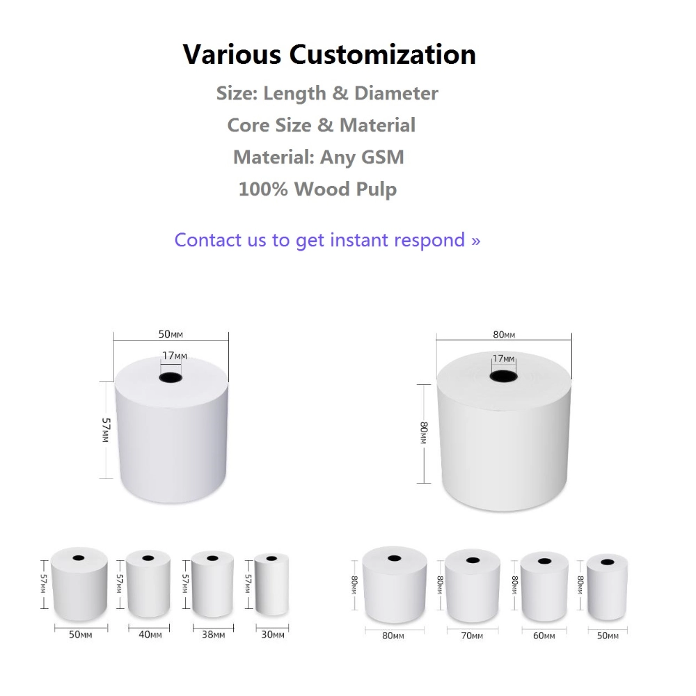 80مم تسجيل النقود لفة حرارية بالجملة