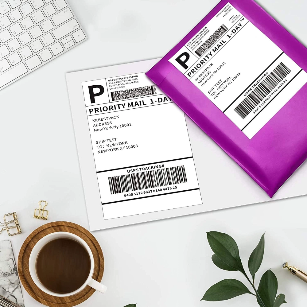 100x150 ملصق تسمية شحن الباركود المقاوم للماء