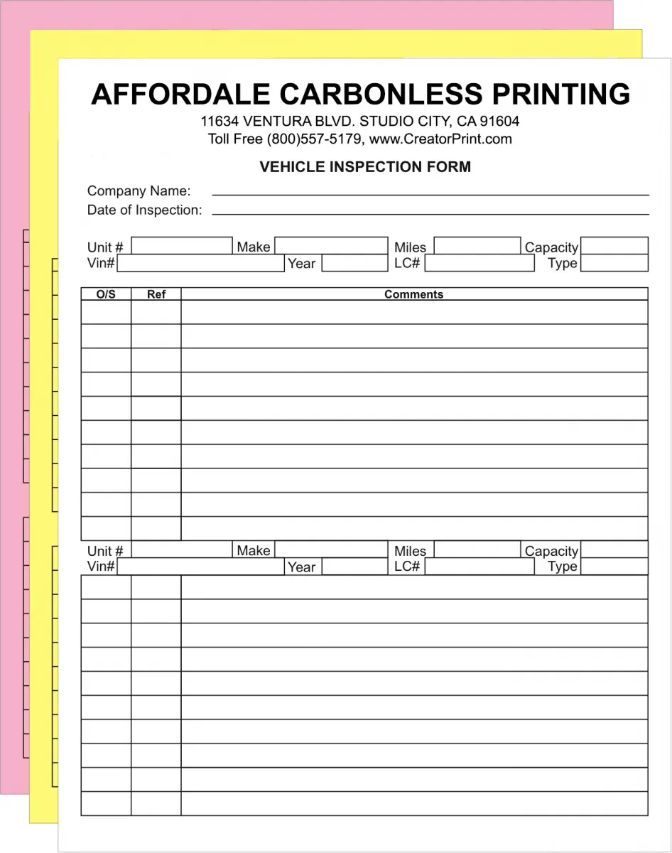ورق NCR المطبوع حسب الطلب